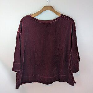 Soft Surroundings Aria Velvet Tunic Cabernet, Sz 2X